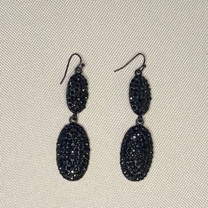 Black costume earrings